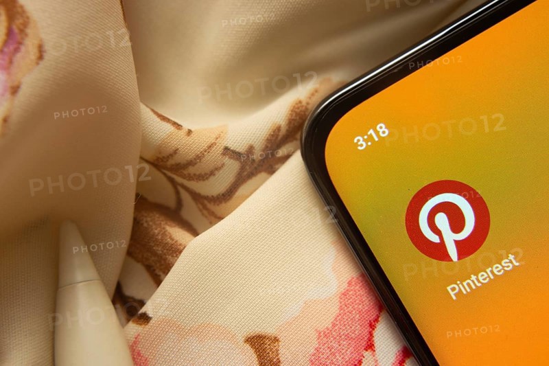 Dhaka, Bangladesh- 07 May 2025: Pinterest app icon is seen on smartphone