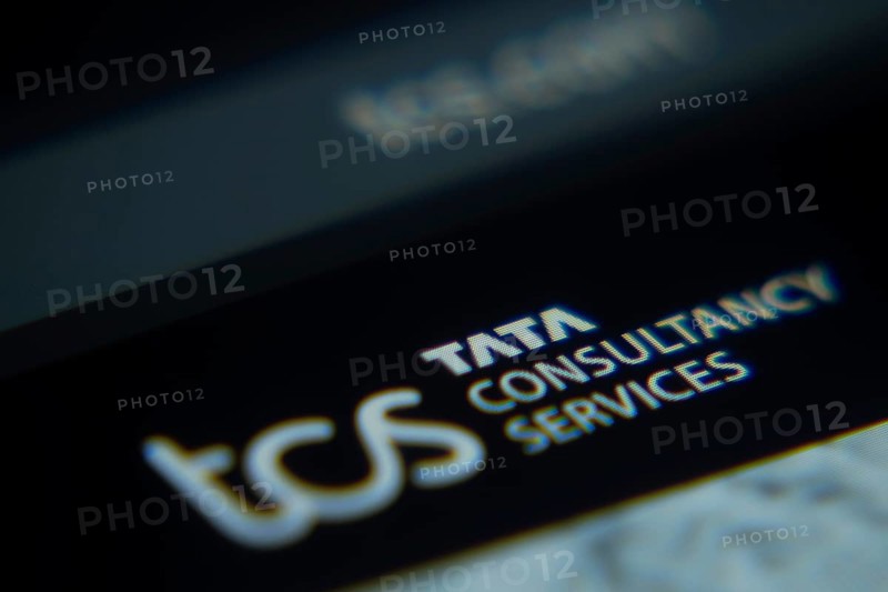 Dhaka, Bangladesh- 02 Dec 2025: A Close-up of a laptop screen is displaying the Tata Consultancy Services web interface in a browser
