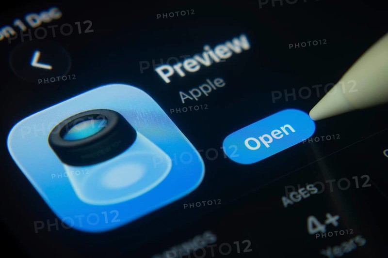 Dhaka, Bangladesh- 01 Dec 2025: A close-up of the Apple Preview app icon in the App Store on an iPad screen
