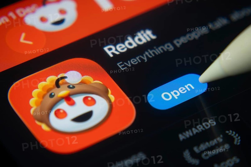 Dhaka, Bangladesh- 01 Dec 2025: A close-up of the Reddit app icon in the App Store on an iPad screen