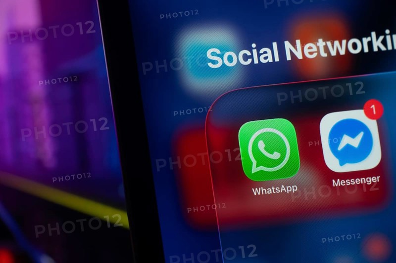 Dhaka, Bangladesh- 01 Dec 2025: WhatsApp and Messenger app on iPad