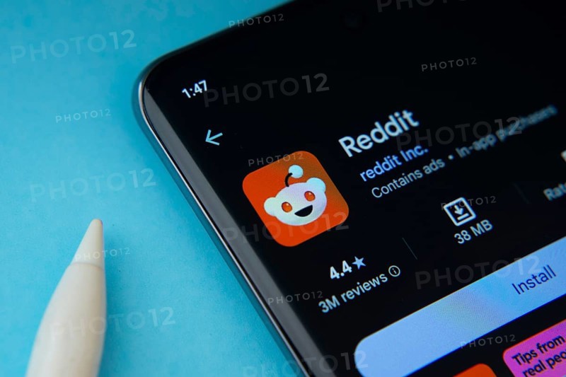 Dhaka, Bangladesh- 09 Mar 2025: Reddit app from Google Playstore is displayed on a smartphone screen