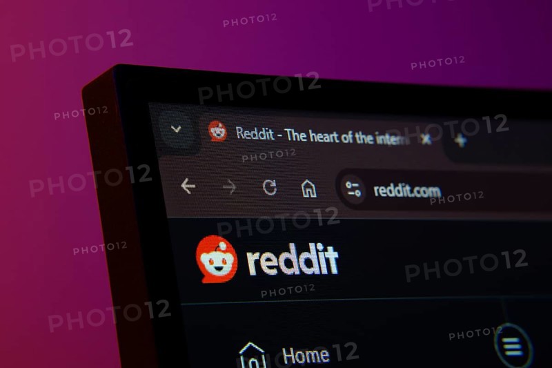 Dhaka, Bangladesh- 02 June 2025: Close-up of a computer screen displaying the Reddit web interface in dark mode