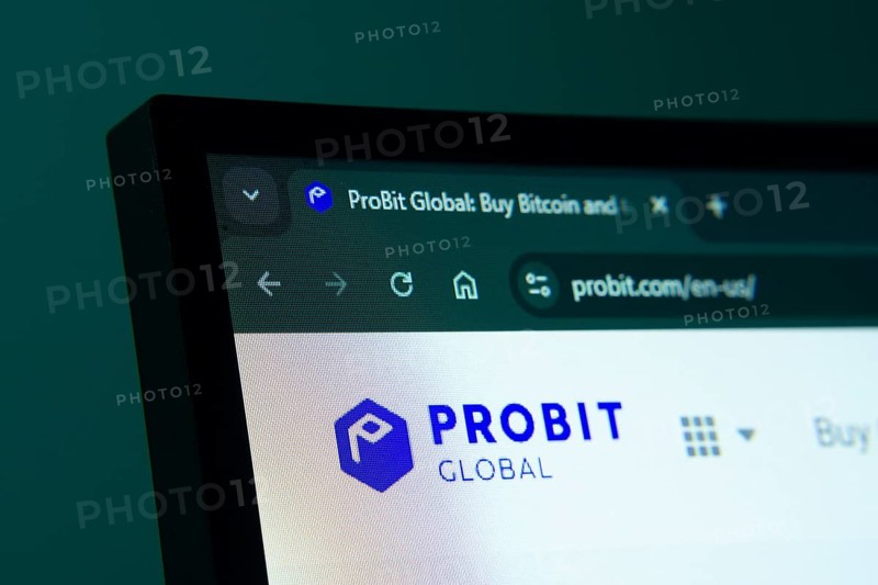 Dhaka, Bangladesh- 02 June 2025: Close-up of a computer screen displaying the ProBit Global web interface in dark mode