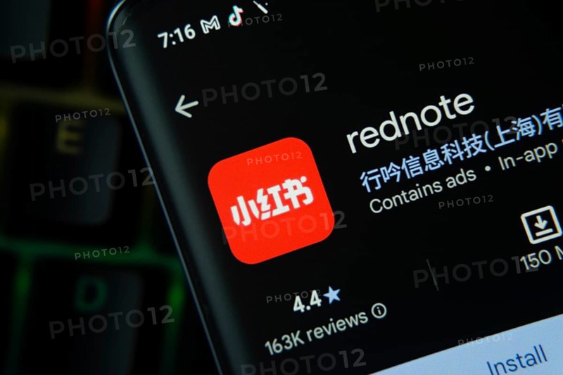 Dhaka, Bangladesh- 27 July 2025: rednote app from Google Playstore is displayed on a smartphone screen