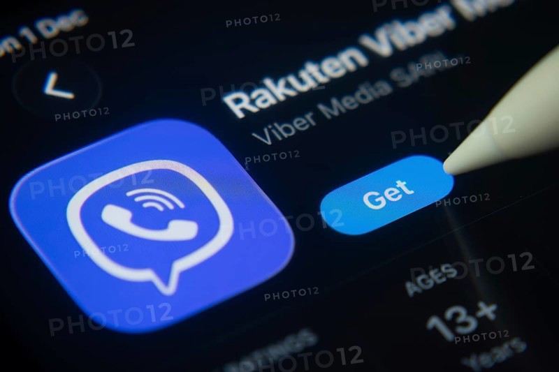Dhaka, Bangladesh- 01 Dec 2025: A close-up of the Rakuten Viber app icon in the App Store on an iPad screen