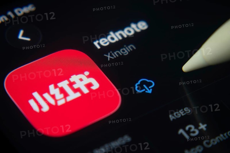 Dhaka, Bangladesh- 01 Dec 2025: A close-up of the rednote app icon in the App Store on an iPad screen