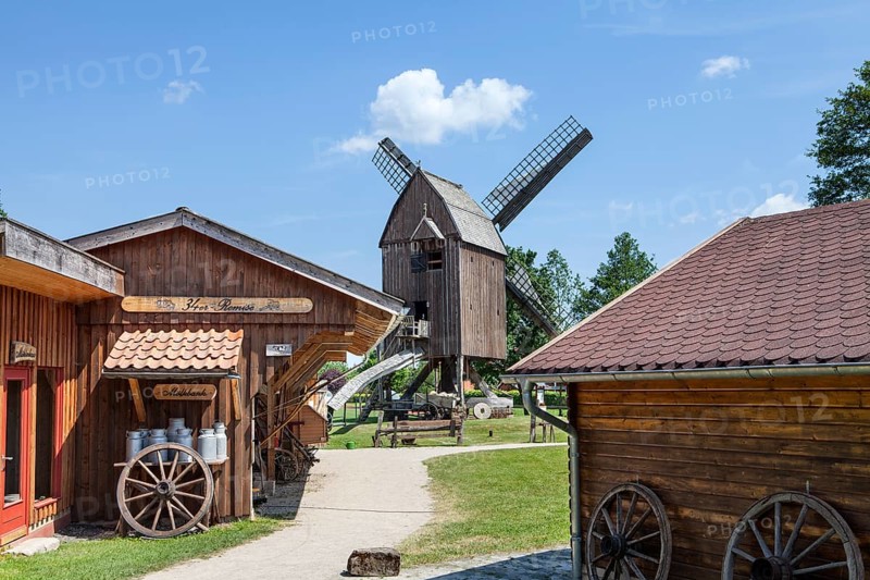 Historic windmill, European Bread Museum, Ebergötzen, District of Göttingen, Lower Saxony, Germany, Europe