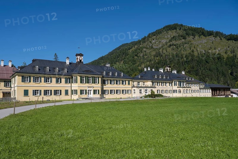 Neues Bad, Hans Seidel Foundation Building, Wildbad Kreuth, Tegernsee Valley, Upper Bavaria, Bavaria, Germany