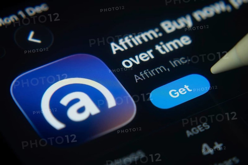 Dhaka, Bangladesh- 01 Dec 2025: A close-up of the Affirm app icon in the App Store on an iPad screen