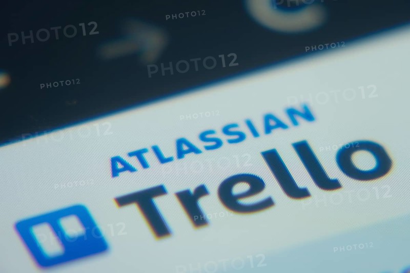 Dhaka, Bangladesh- 02 Dec 2025: A Close-up of a laptop screen is displaying the Trello web interface in a browser