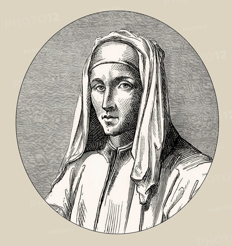 Portrait of Guido of Arezzo, 992 – after 1033, Italian Benedictine monk, music theorist and pedagogue of High medieval music, digitally optimized