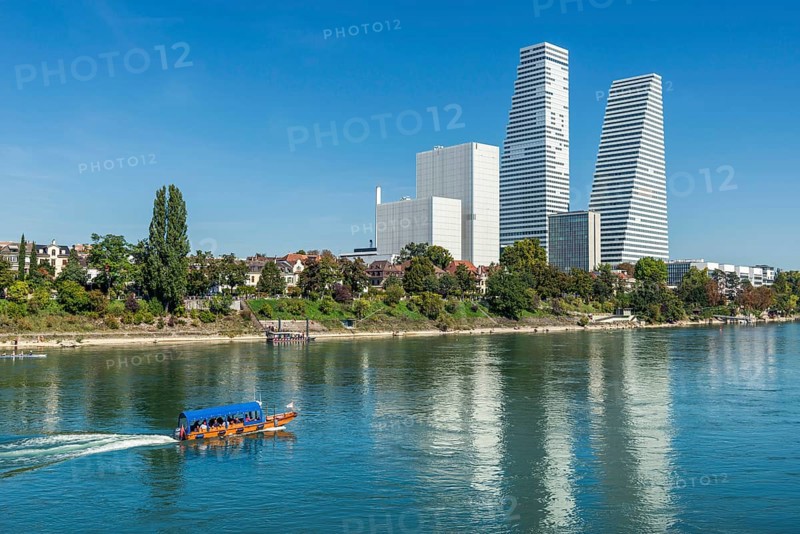 Roche Tower on the Rhine in Basel