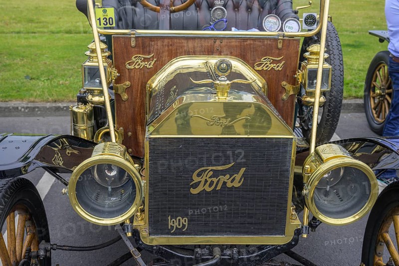 Details Ford T classic car from 1909, classic car meeting at the mills of, Skerries, County Dublin, Ireland