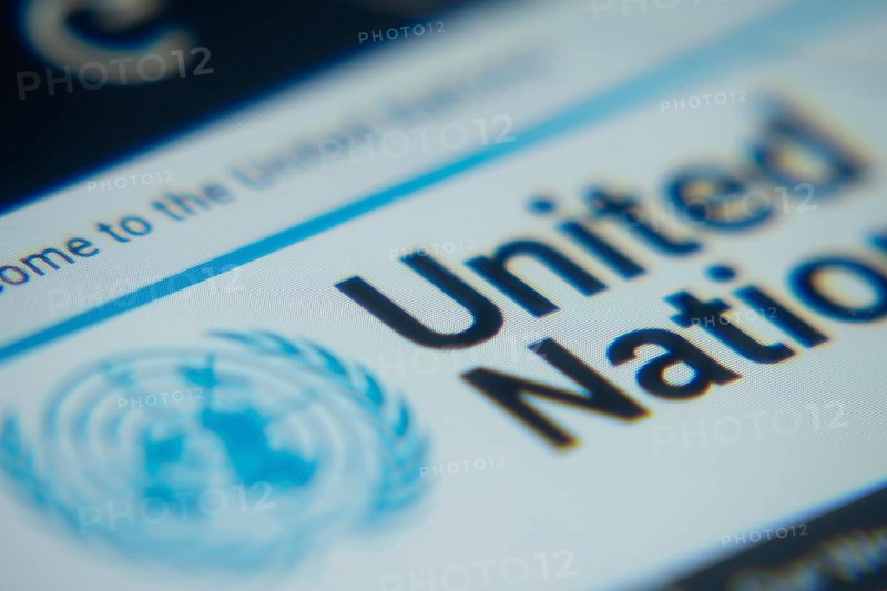 Dhaka, Bangladesh- 02 Dec 2025: A Close-up of a laptop screen is displaying the United Nations web interface in a browser