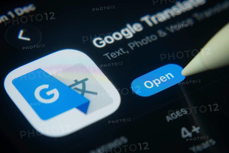 Dhaka, Bangladesh- 01 Dec 2025: A close-up of the Google Translate app icon in the App Store on an iPad screen