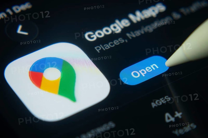 Dhaka, Bangladesh- 01 Dec 2025: A close-up of the Google Maps app icon in the App Store on an iPad screen
