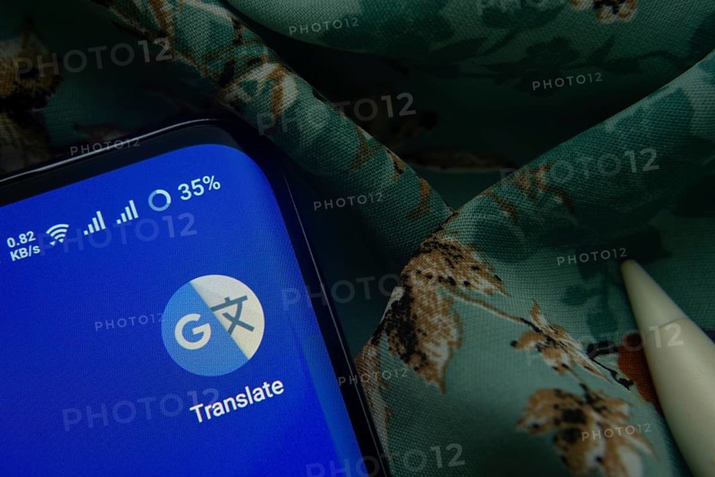 Dhaka, Bangladesh- 07 May 2025: Google Translate app icon is seen on smartphone