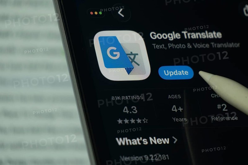 Dhaka, Bangladesh- 24 Oct 2025: A iPad screen displaying the Google Translate app on App store