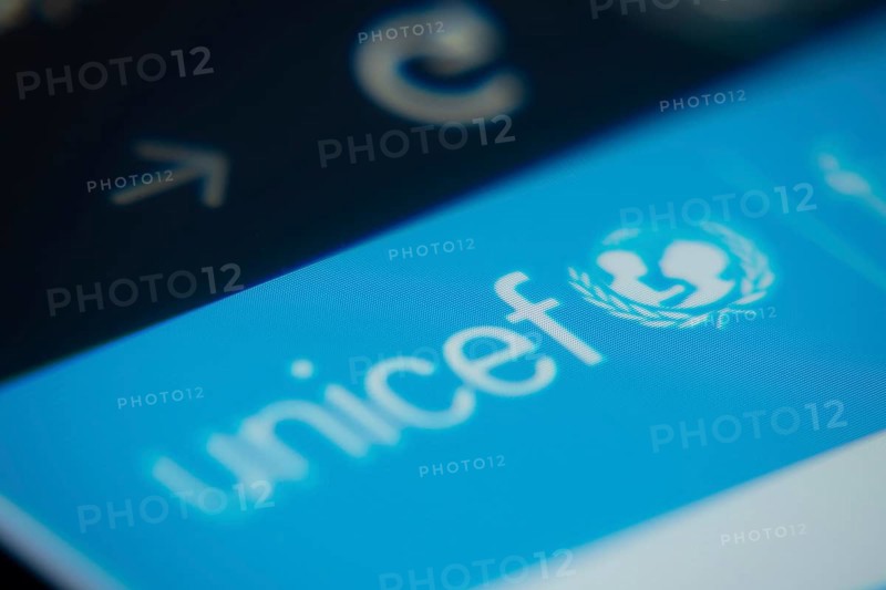 Dhaka, Bangladesh- 02 Dec 2025: A Close-up of a laptop screen is displaying the UNICEF web interface in a browser