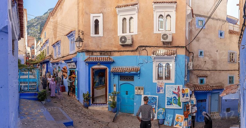 MAR, Chefchaouen, Medina, Pano