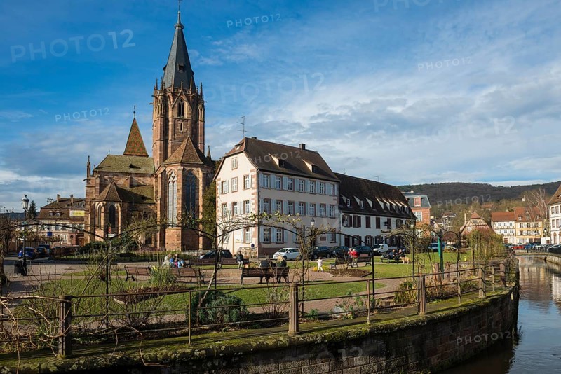 Gothic Church of St. Peter and Paul, Saints-Pierre-et-Paul, Wissembourg, Weissenburg, Alsace, Bas-Rhin Department, France
