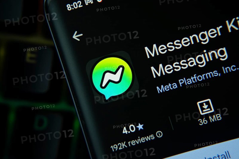 Dhaka, Bangladesh- 27 July 2025: Messenger kids app from Google Playstore is displayed on a smartphone screen