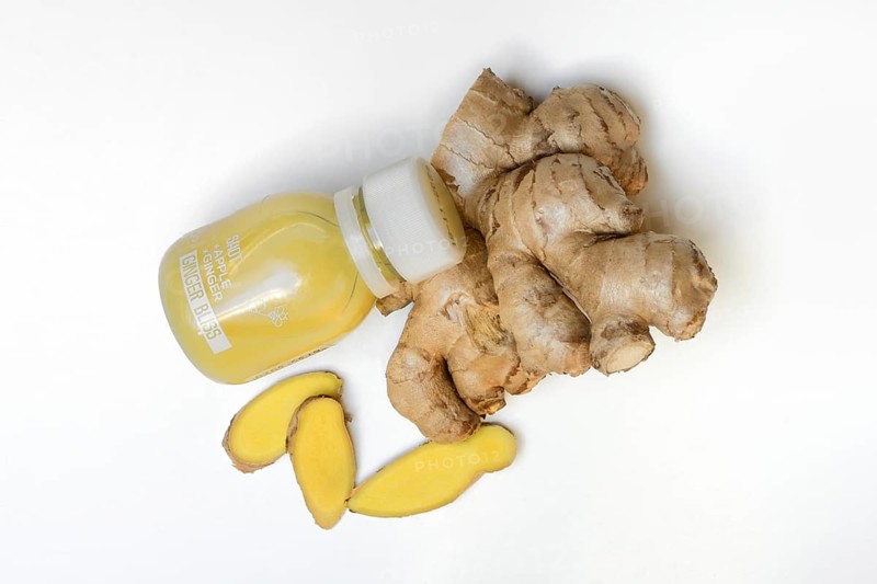 Ginger, ginger root and ginger shot