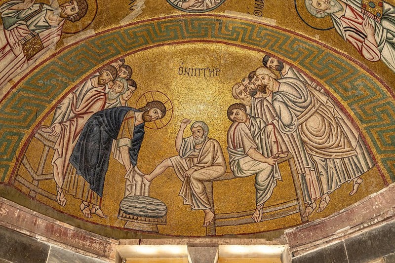 Mosaics in the Catholicon of the Hosios Luke Monastery, UNESCO World Heritage Site in Steiri, Greece