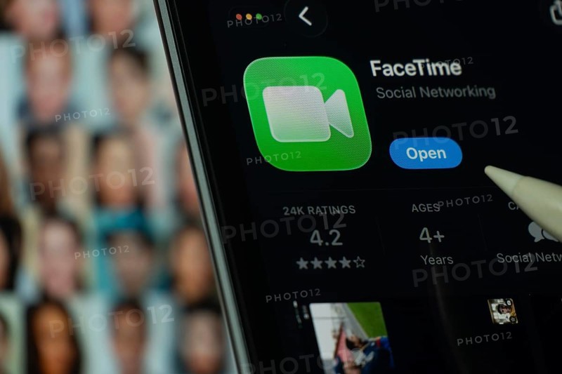 Dhaka, Bangladesh- 24 Oct 2025: A iPad screen displaying the Apple Facetime app on App store