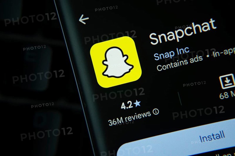 Dhaka, Bangladesh- 27 July 2025: Snapchat app from Google Playstore is displayed on a smartphone screen