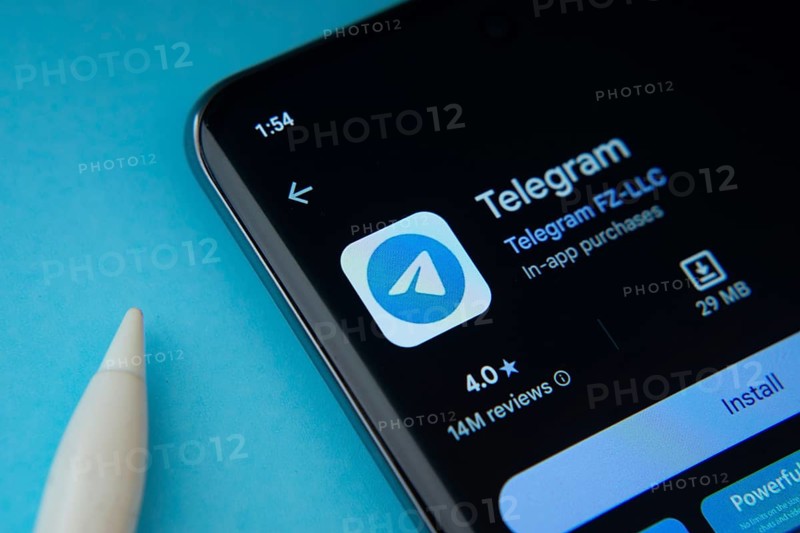 Dhaka, Bangladesh- 18 March 2025: The Telegram app from Google Playstore is displayed on a smartphone screen