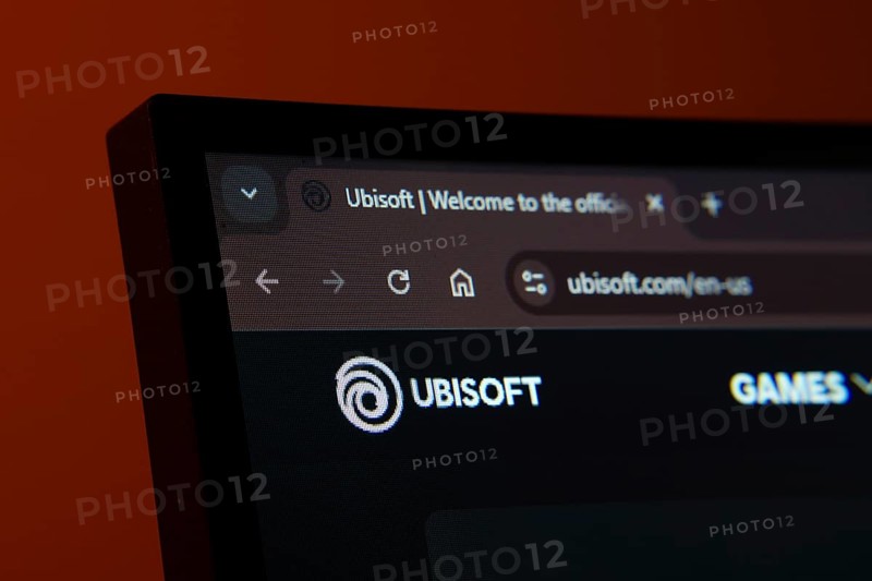Dhaka, Bangladesh- 02 June 2025: Close-up of a computer screen displaying the Ubisoft web interface in dark mode