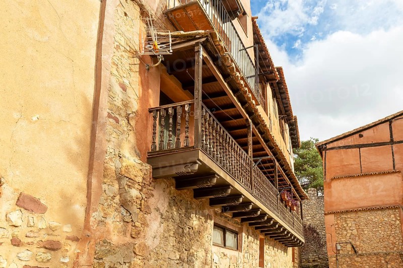 Historic buildings in medieval village of Albarracín, Teruel province, Aragon, Spain