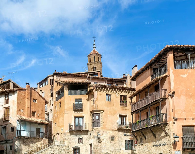Historic buildings in medieval village of Albarracín, Teruel province, Aragon, Spain
