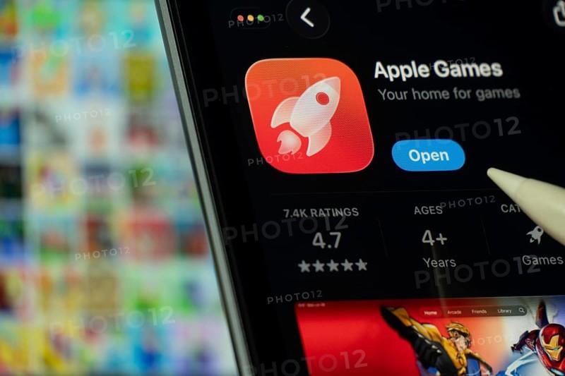 Dhaka, Bangladesh- 24 Oct 2025: A iPad screen displaying the Apple Games app on App store