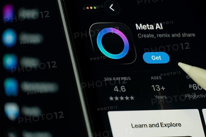 Dhaka, Bangladesh- 24 Oct 2025: A iPad screen displaying the Meta Ai app on App store