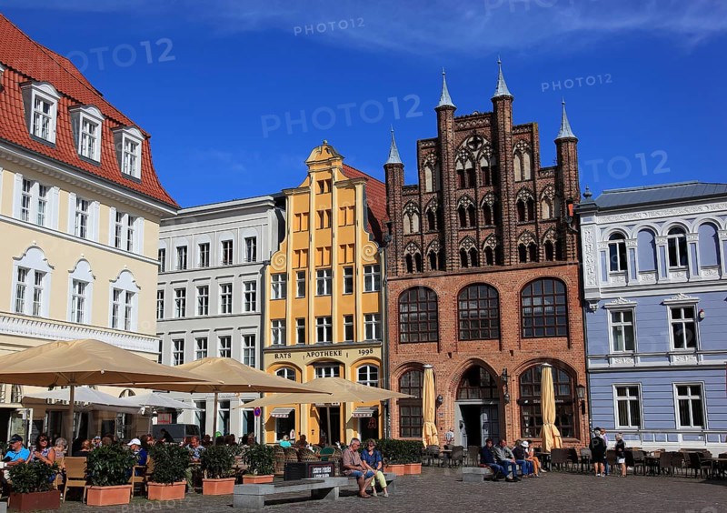 Der Alte Markt (Nordseite), Stralsund, Vorpommern-Rügen District, Mecklenburg-Western Pomerania, Germany