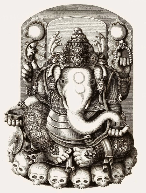 Bitara Gana or Ganesha (also spelled Ganesa), Hindu deity at Java and other islands in Southeast Asia