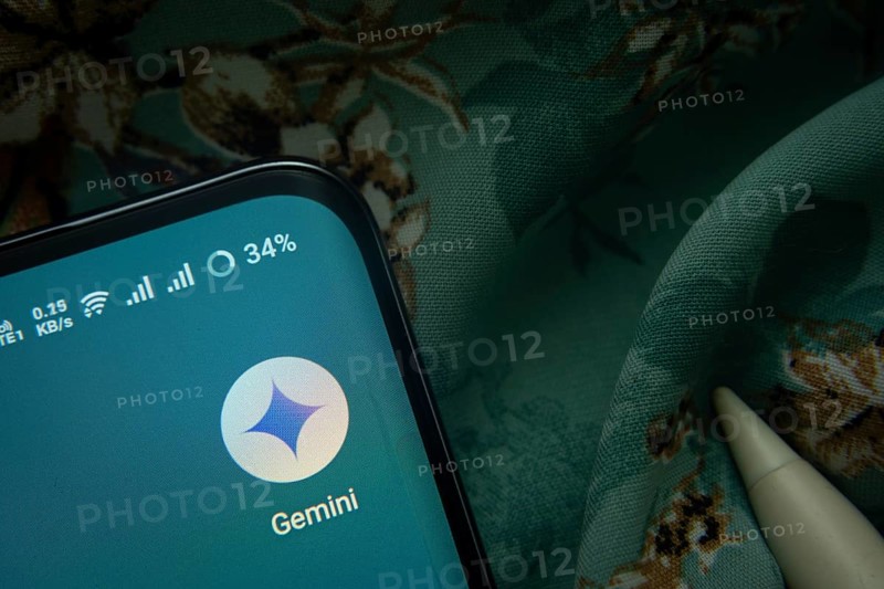 Dhaka, Bangladesh- 07 May 2025: Google Gemini app icon is seen on smartphone