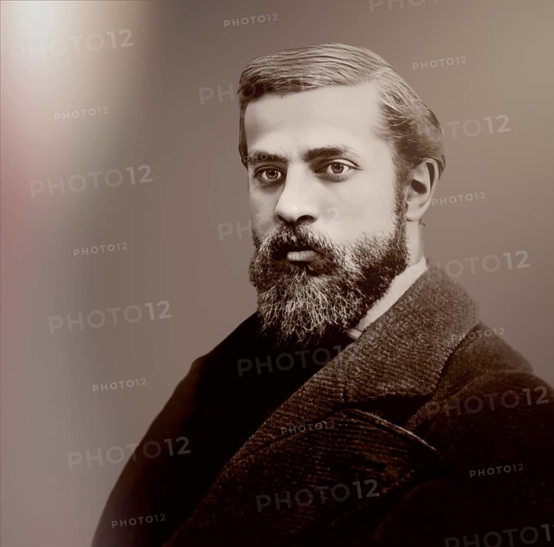 Portrait of Antoni Gaudí i Cornet, 1852 – 1926, Catalan architect and designer from Spain, the greatest exponent of Catalan Modernisme, digitally edited