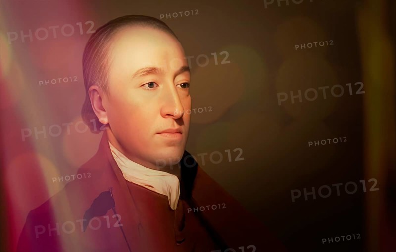 Portrait of James Hutton, 1726 – 1797, Scottish geologist, agriculturalist, chemical manufacturer, naturalist and physician, the Father of Modern Geology, digitally edited based on a painting by Henry Raeburn
