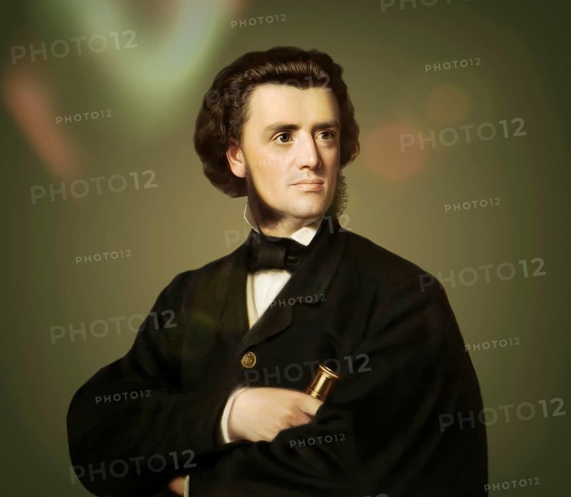 Georg Balthazar von Neumayer, Ritter von Neumayer, 1826 – 1909, German polar explorer, geographer and geophysicist, best known for cooperation of meteorology and scientific observations, digitally optimized based on a painting by Cäsar Willich