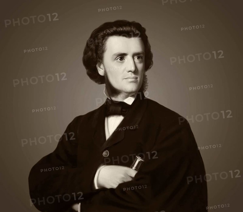 Georg Balthazar von Neumayer, Ritter von Neumayer, 1826 – 1909, German polar explorer, geographer and geophysicist, best known for cooperation of meteorology and scientific observations, digitally optimized based on a painting by Cäsar Willich