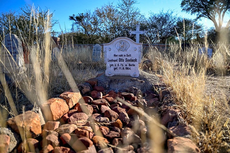 Graves at the German military cemetery at Waterberg, Otjozondjupa region, Namibia