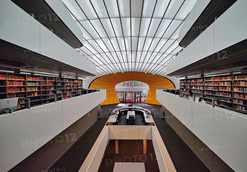 Philologische Bibliothek der Freien Universität Berlin, auch Berlin Brain genannt weil das Gebäude wie ein menschlicher Schädel geformt ist, Deutschland
