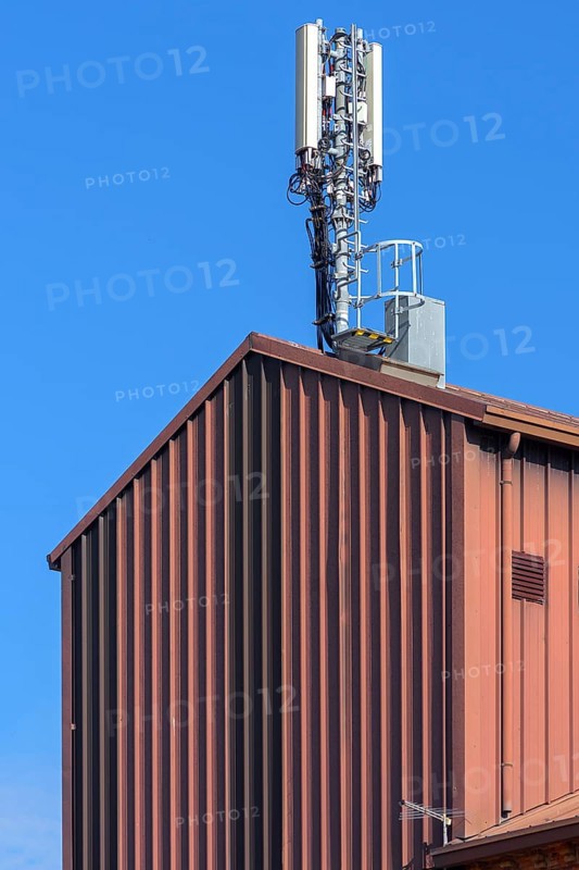 Antenna on a factory building, Giudecca Island, Veneto, Italy
