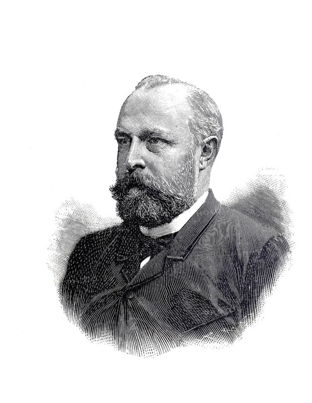 Count Karl Eduard Robert von Zedlitz und Trützschler (born 8 December 1837 in Freienwalde, died 21 October 1914 in Berlin) was a German civil servant in Prussia and Minister of Culture in 1891-92, authentic, digitally restored reproduction from a 19th century original, exact date of depiction unknown, Historical