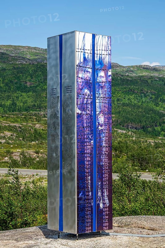 World war II memorial, yugoslavian prisoners in Norway, near Bjørnfjell railway station at road E10, Norway