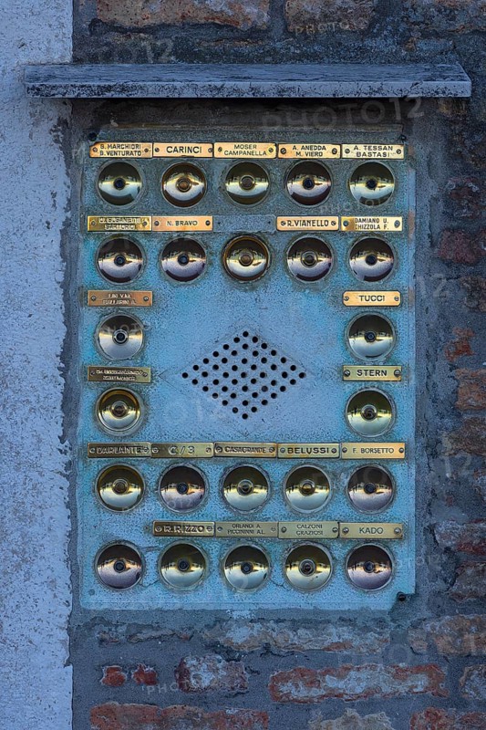 Ringing at a residential building, Venice, Veneto, Italy